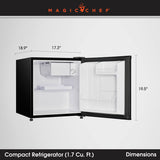 Magic Chef Single Compartment Mini Refrigerator (MPN: MCR170BE)