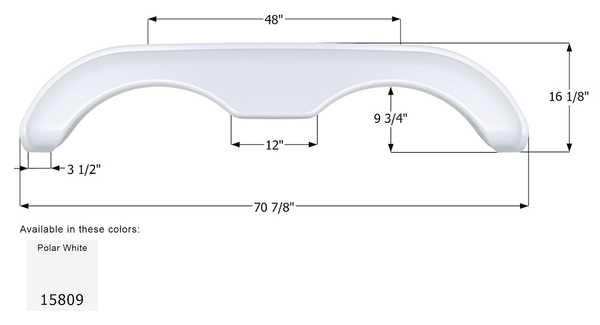 Icon Fender Skirt for Tandem Axle (MPN: 15809)