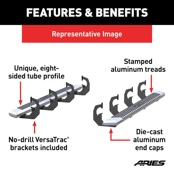 Aries AdvantEDGE Running Board With Step Pads (MPN: 2555053)