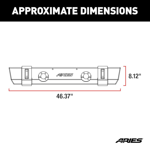Aries TrailCrusher Jeep Bumper (MPN: 2156000)