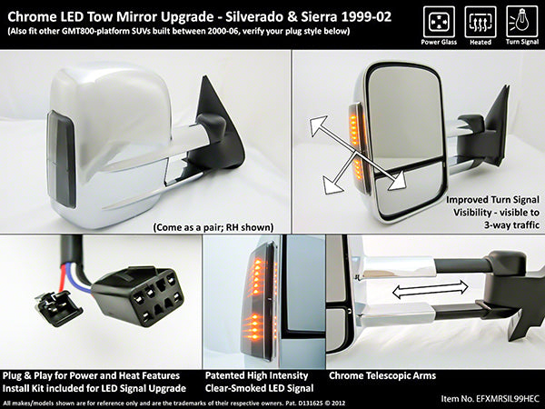 ProEFX Exterior Towing Mirror (MPN: EFXMRSIL99HEC)