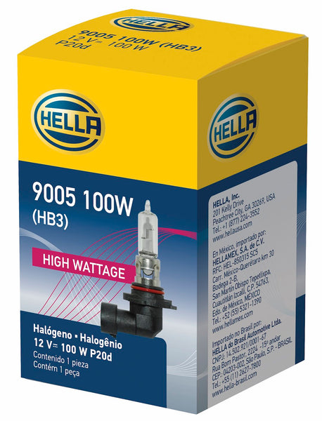 HELLA 9005 Halogen Headlight Bulb (MPN: 9005 100W)