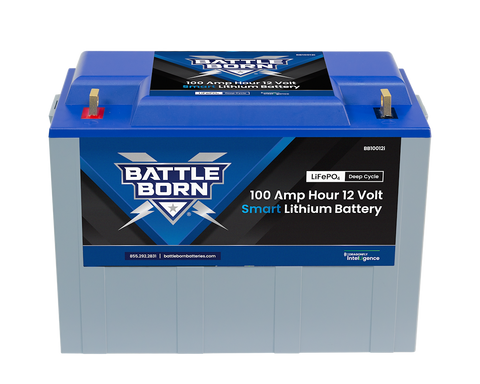 Battle Born 100 Ampere Hour 12 Volt Smart Lithium Deep Cycle Battery (MPN: BB10012I)