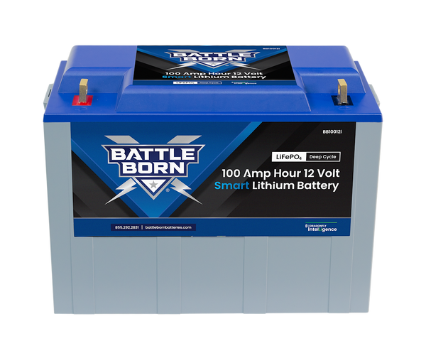 Battle Born 100 Ampere Hour 12 Volt Smart Lithium Deep Cycle Battery (MPN: BB10012I)