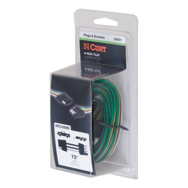 Curt 4-Way Flat Trailer Wiring Connector (MPN: 58051)