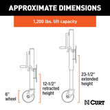 CURT Manual Sidewind Trailer Tongue Jack (MPN: 28113)