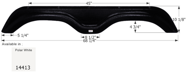 Icon Fender Skirt for Tandem Axle RVs (MPN: 14413)