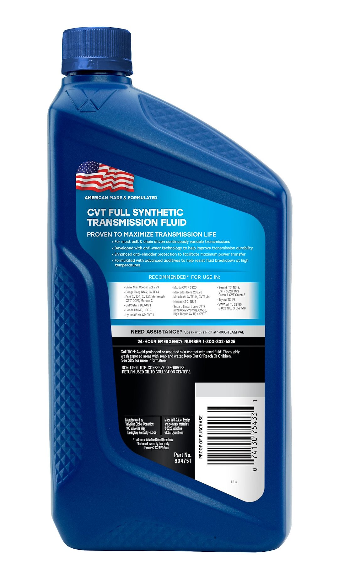 Valvoline CVT Fluid (MPN: 804751) – Sprinter Parts Depot