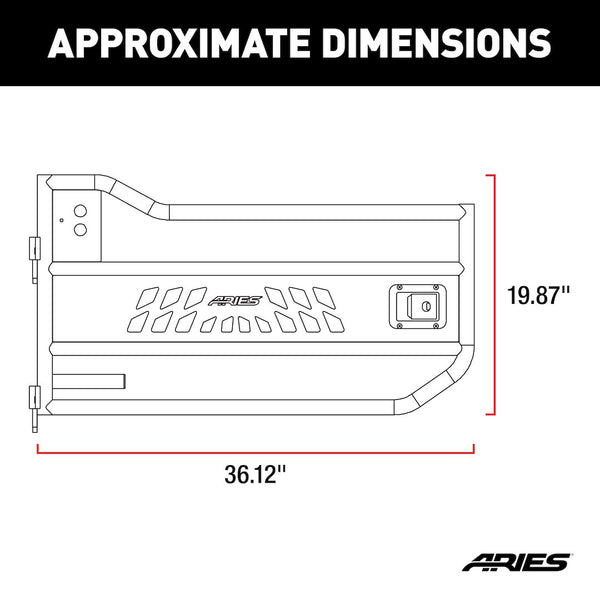 Aries Jeep Tube Doors (MPN: AR15009)