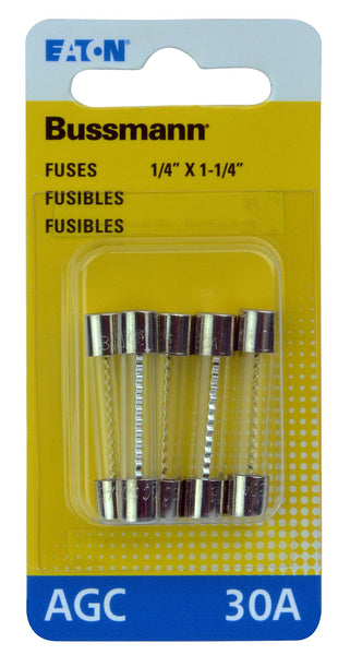 Bussman Glass Tube Fuse 30 Amp (MPN: BP/AGC-30-RP)