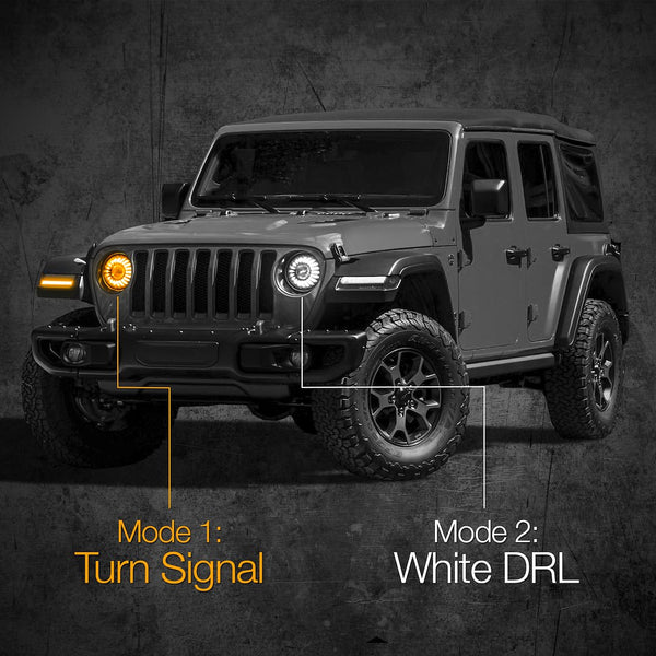 XK Glow 7 Inch LED Headlight Assembly (MPN: XK-7IN-JP-KIT-DM)