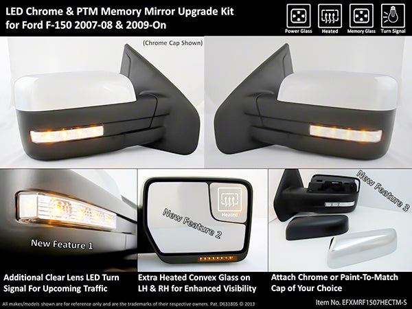 ProEFX Exterior Towing Mirror (MPN: EFXMRF1507HECTM-S)