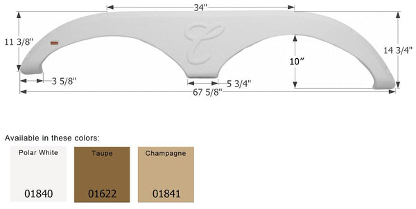 Icon Fender Skirt for Tandem Axle RVs (MPN: 01841)