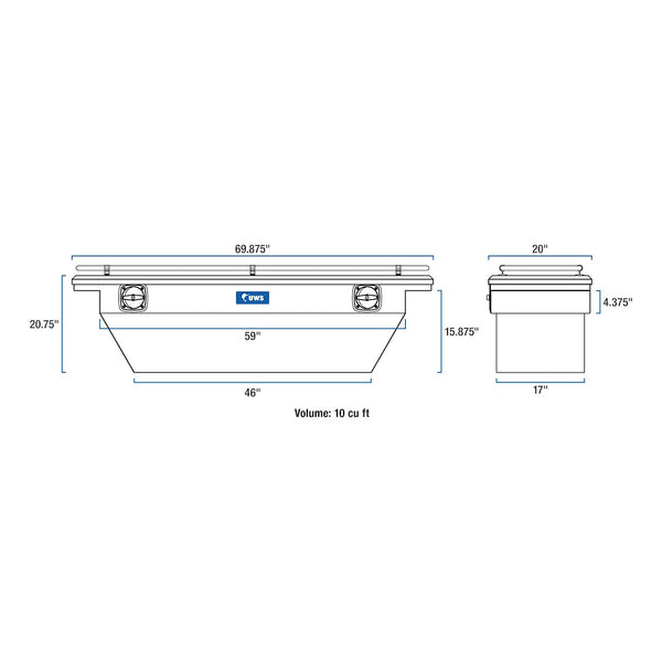 UWS Secure Lock 63-Inch Truck Tool Box (MPN: EC11023)