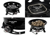 Flame King Portable Propane Fire Pit (MPN: FKG6502D)