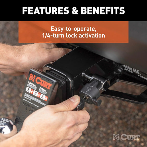 CURT Trailer Hitch Lock with Dust Cap (MPN: 23510)