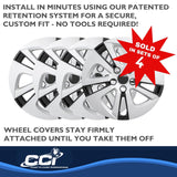 Coast To Coast 15 Inch Wheel Cover Set (MPN: IWC51615SB)