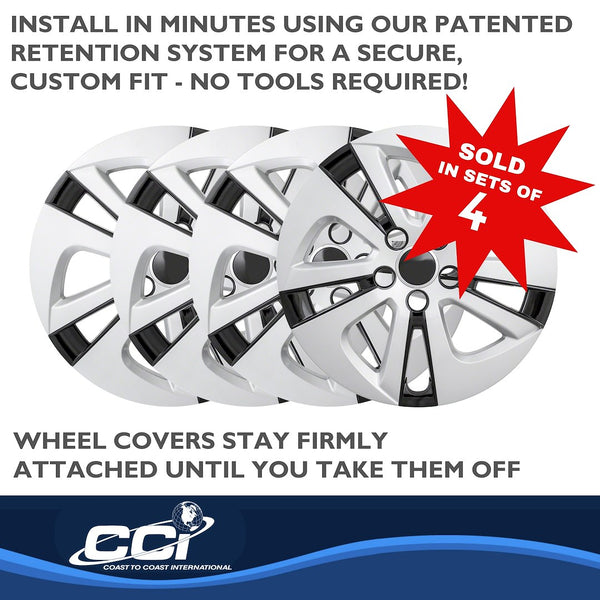 Coast To Coast 15 Inch Wheel Cover Set (MPN: IWC51615SB)