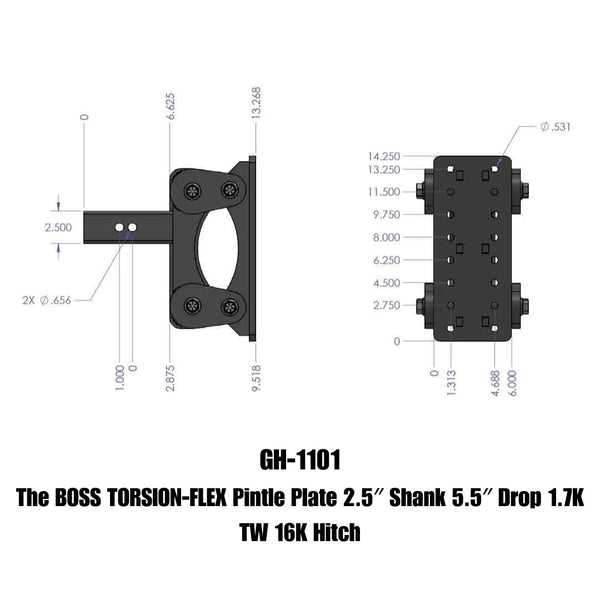 Gen-Y Hitch Torsion-Flex Pintle Plate (MPN: GH-1101)