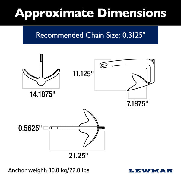 Lewmar Deep Water Claw Anchor (MPN: 0057910)