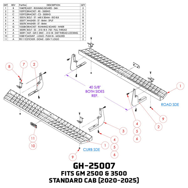 Gen-Y Hitch Heavy-Duty Running Boards (MPN: GH-25007)