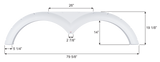 Icon Fender Skirt for Tandem Axle RVs (MPN: 16328)