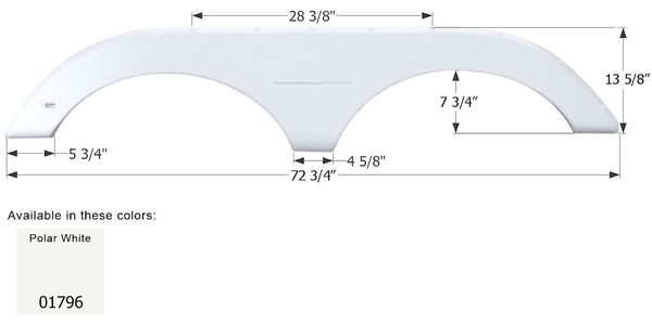 Icon Fender Skirt for Tandem Axle RVs (MPN: 01796)