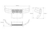 Black Horse Off Road Grille Guard (MPN: RU-CHSI07-B)
