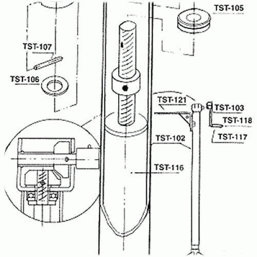 Rieco-Titan Camper Jack Gear Pin (MPN: 993070)