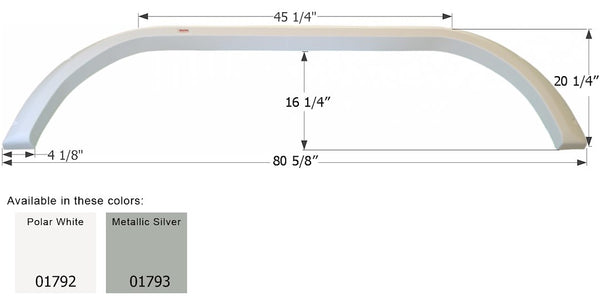 Icon Fender Skirt for Tandem Axle RVs (MPN: 01792)