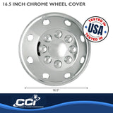Coast To Coast Wheel Cover 16.5 Inch Chrome Plated Plastic Set of 4 (MPN: IWCAL165P)