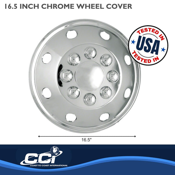 Coast To Coast Wheel Cover 16.5 Inch Chrome Plated Plastic Set of 4 (MPN: IWCAL165P)