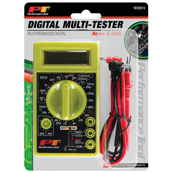 Performance Tool Electrical Multi-Tester (MPN: W2974)