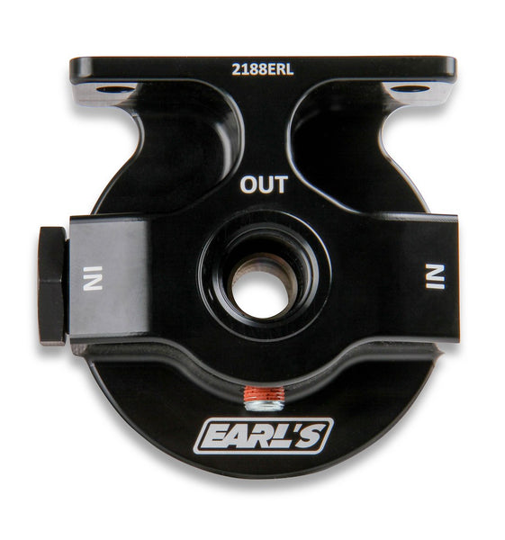 Earl's Billet Remote Oil Filter Mount (MPN: 2188ERL)
