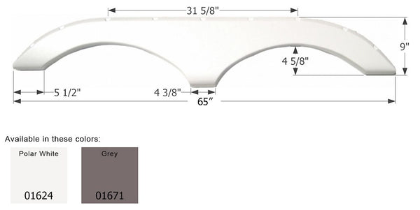 Icon Fender Skirt for Tandem Axle (MPN: 01624)