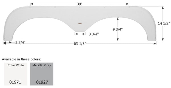 Icon Fender Skirt for Tandem Axle RVs (MPN: 01972)