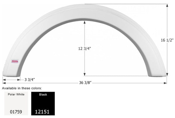 Icon Single Axle Fender Skirt (MPN: 12151)