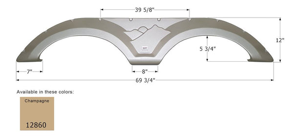 Icon Fender Skirt For Tandem Axles (MPN: 12860)