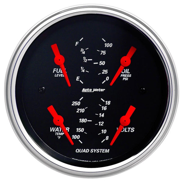 AutoMeter Fuel Level Oil Pressure Voltmeter Water Temperature Gauge (MPN: 1412)