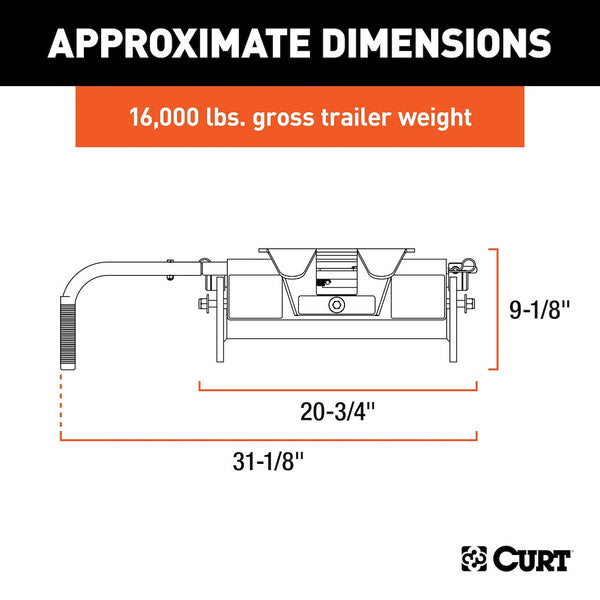 CURT E16 Fifth Wheel Trailer Hitch Head (MPN: 16515)