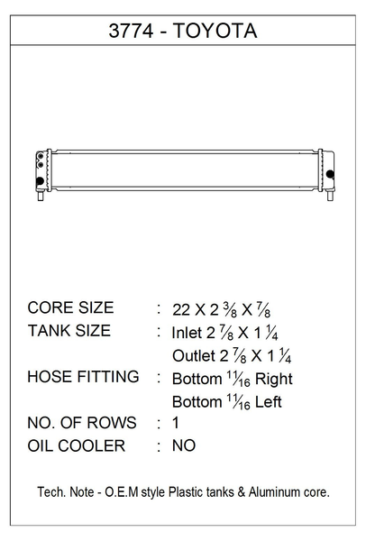 CSF Radiator (MPN: 3774)