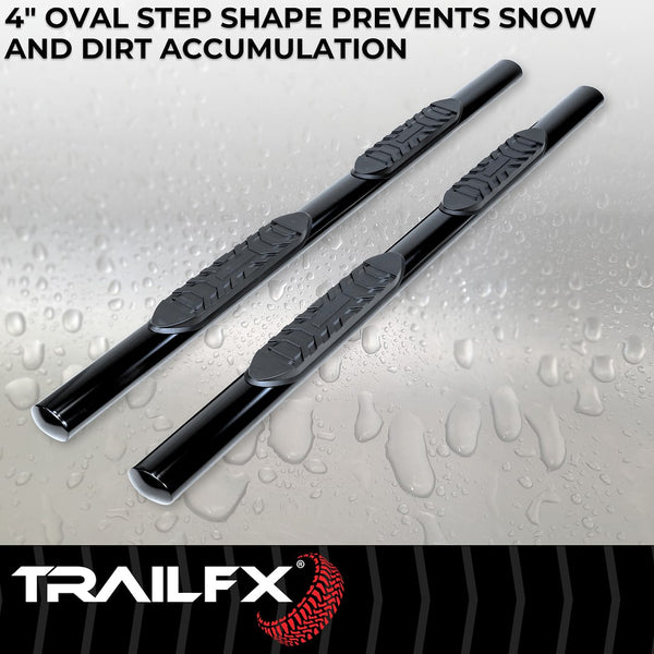 TrailFX 4 Inch Oval Tube Side Steps (MPN: A1531B)