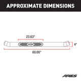 Aries 4 Inch Oval Nerf Bar With Step Pads (MPN: S225039)