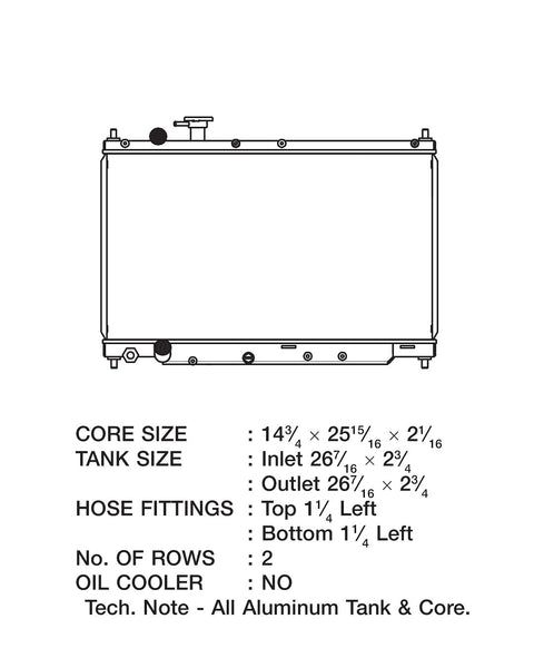 CSF Aluminum Radiator (MPN: 7009)