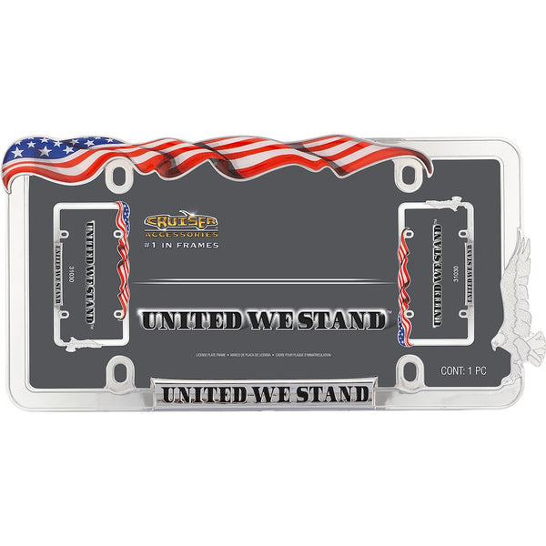 License Plate Frame with American Flag Design (MPN: 31030)