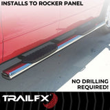 TrailFX Nerf Bar 4 Inch Oval Tube Side Steps (MPN: A1516S)