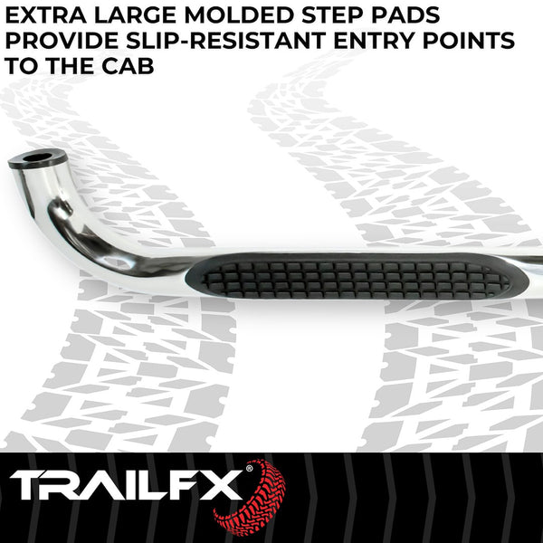 TrailFX Nerf Bar Round Tube Side Steps (MPN: A0061S)