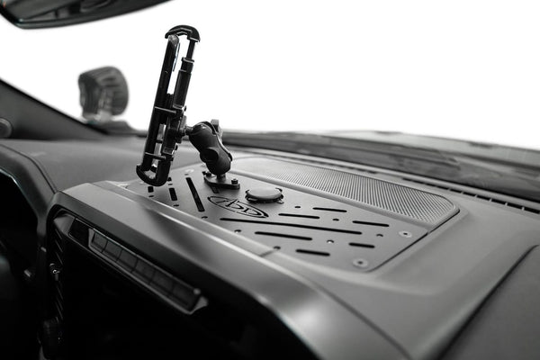 Mobile Electronics Device Mount Base for 2021+ F-150 and 3rd Gen Raptor (MPN: AC1901701NA)