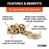 CURT Heavy-Duty Trailer Safety Chain (MPN: 80304)