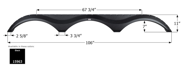 Icon Fender Skirt For Triple Axle RVs (MPN: 15963)